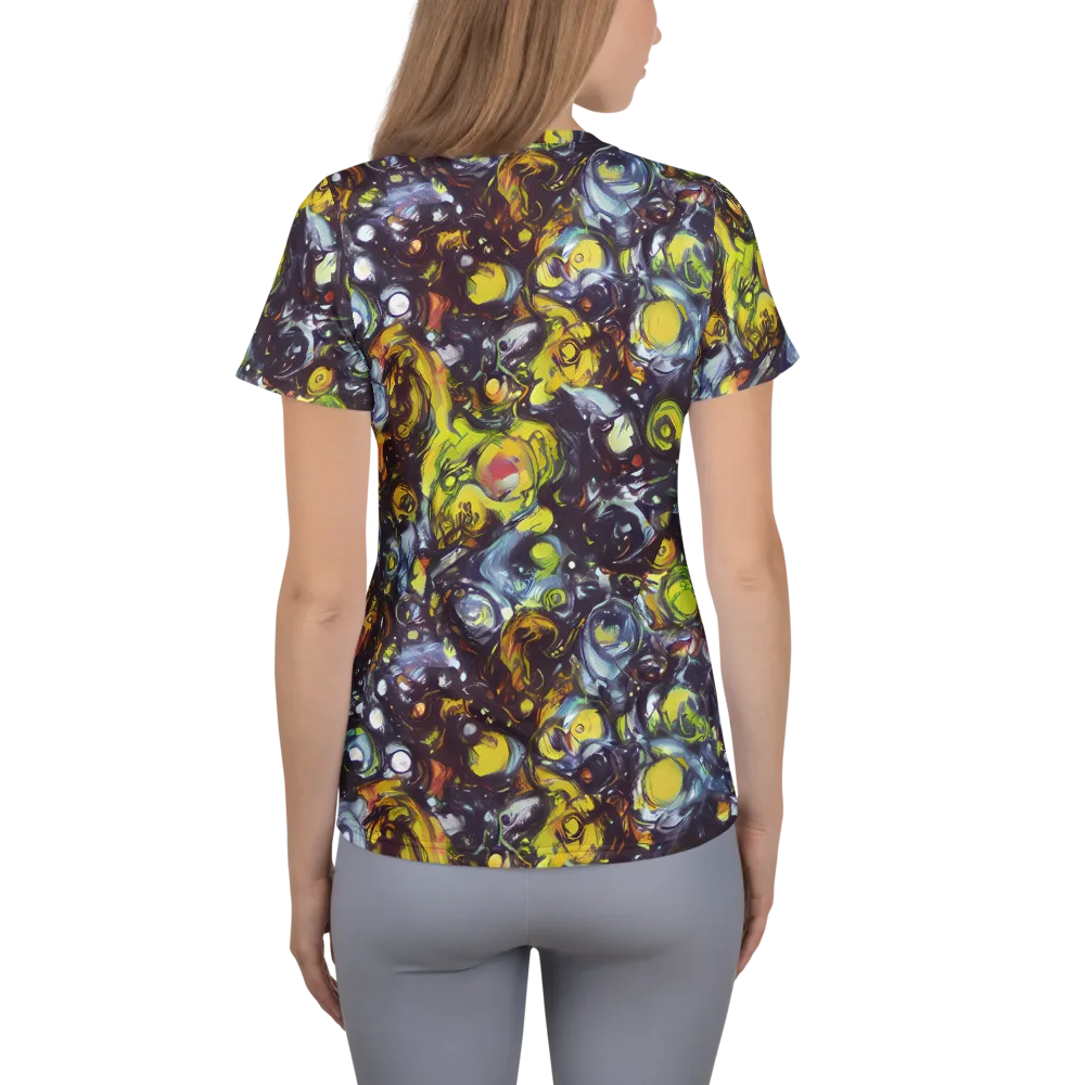 Dark Matter Dance on Women's Athletic T-Shirt — Back