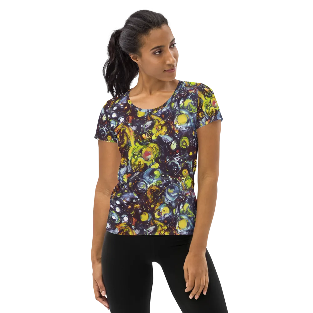 Dark Matter Dance on Women's Athletic T-Shirt — Front