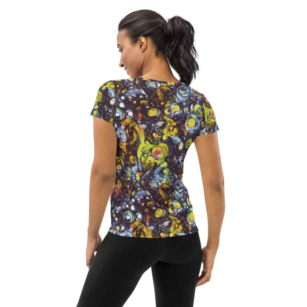 Dark Matter Dance on Women's Athletic T-Shirt — Back