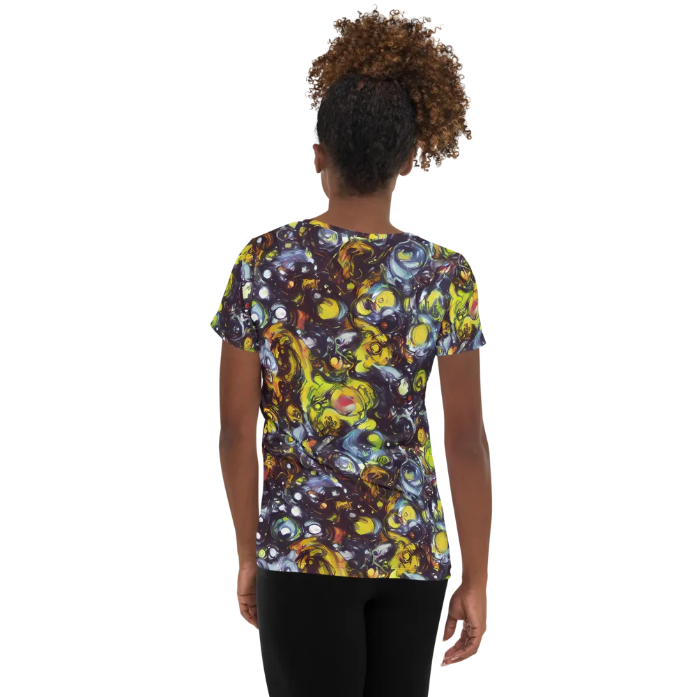 Dark Matter Dance on Women's Athletic T-Shirt — Back
