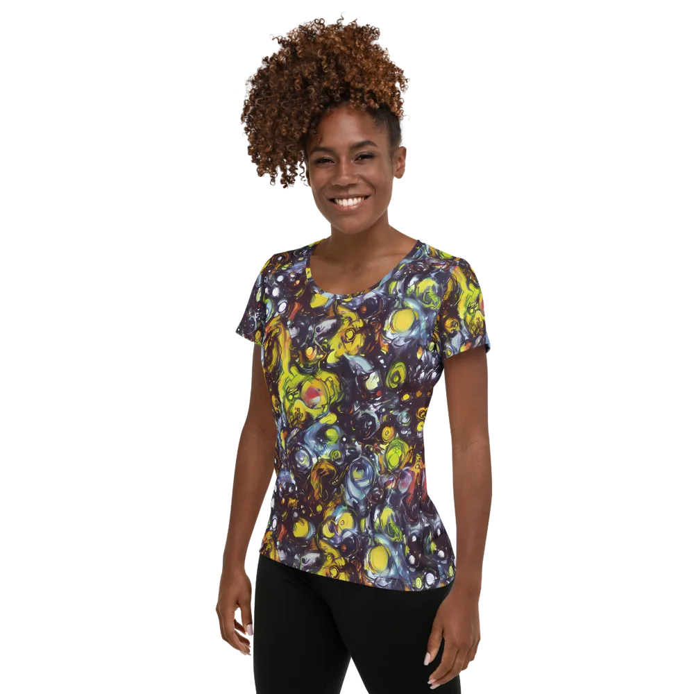 Dark Matter Dance on Women's Athletic T-Shirt — Left