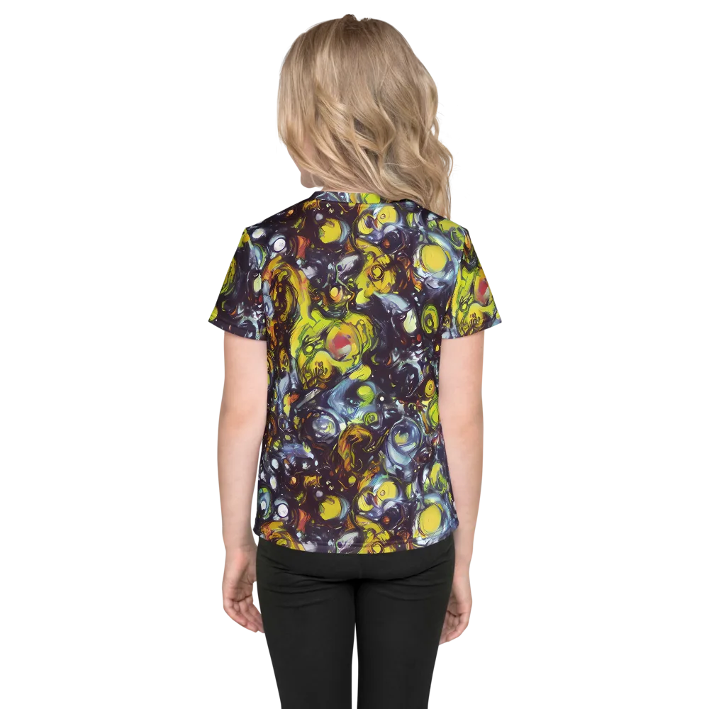 Dark Matter Dance on Kids Crew Neck T-Shirt — Back
