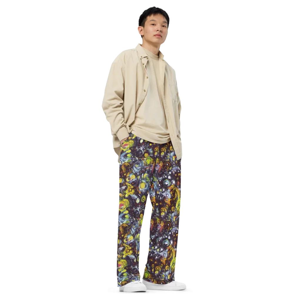 Dark Matter Dance on Wide-Leg Pants — Right Front