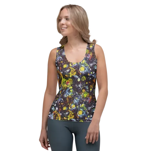Dark Matter Dance on a Women's Tank Top