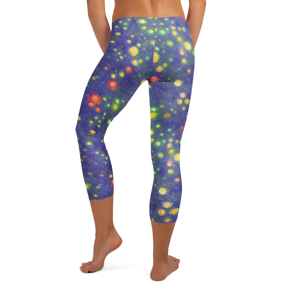 Luminous Nebula on Capri Leggings — Back