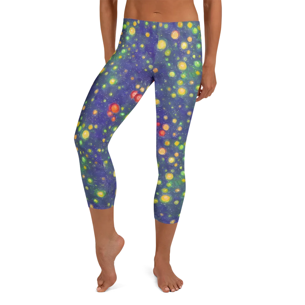 Luminous Nebula on Capri Leggings — Front