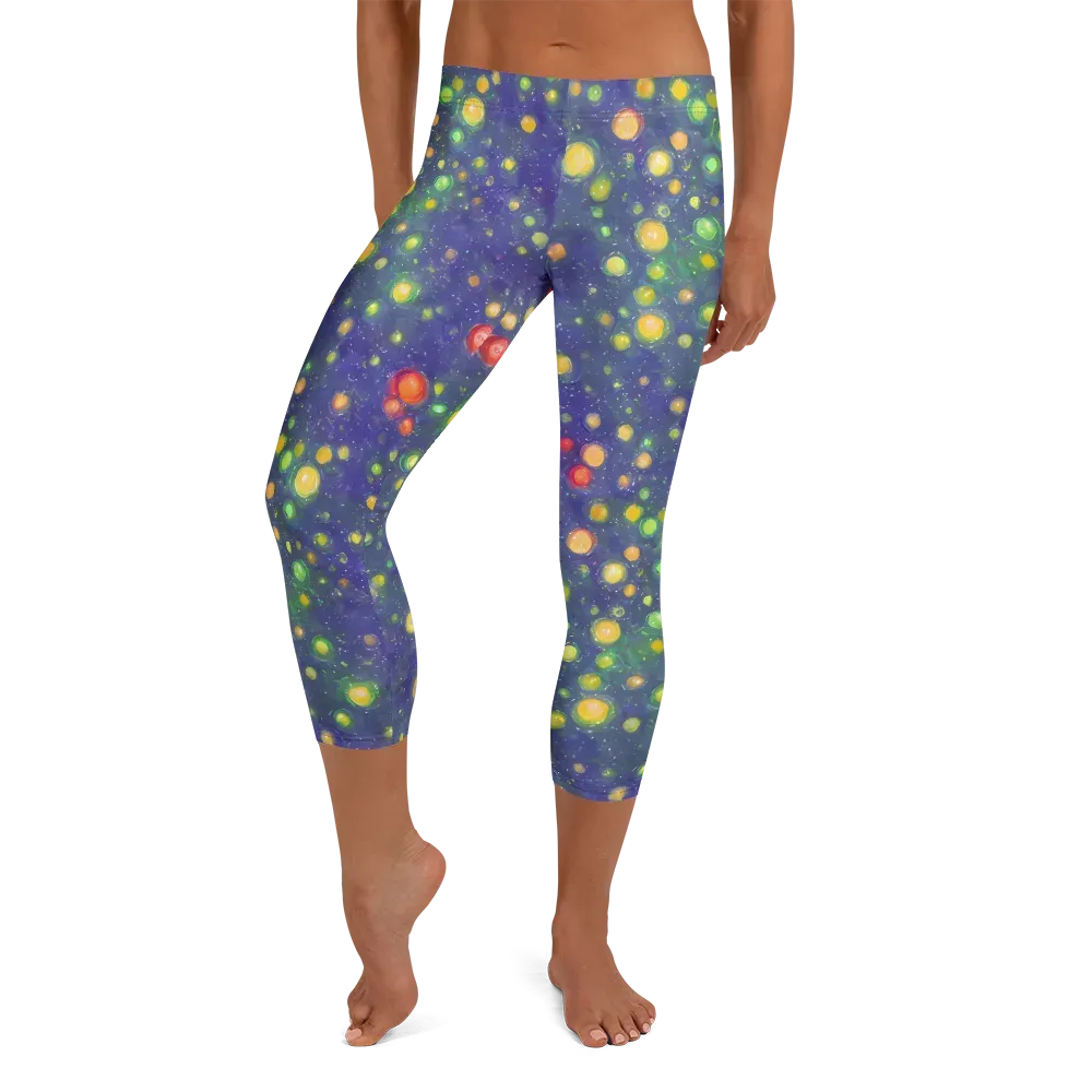Luminous Nebula on Capri Leggings — Front