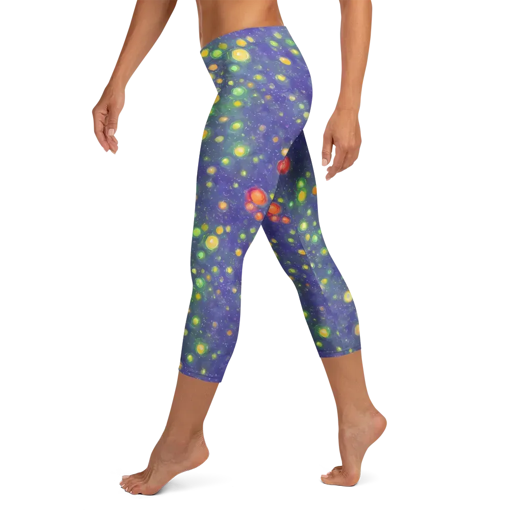 Luminous Nebula on Capri Leggings — Left