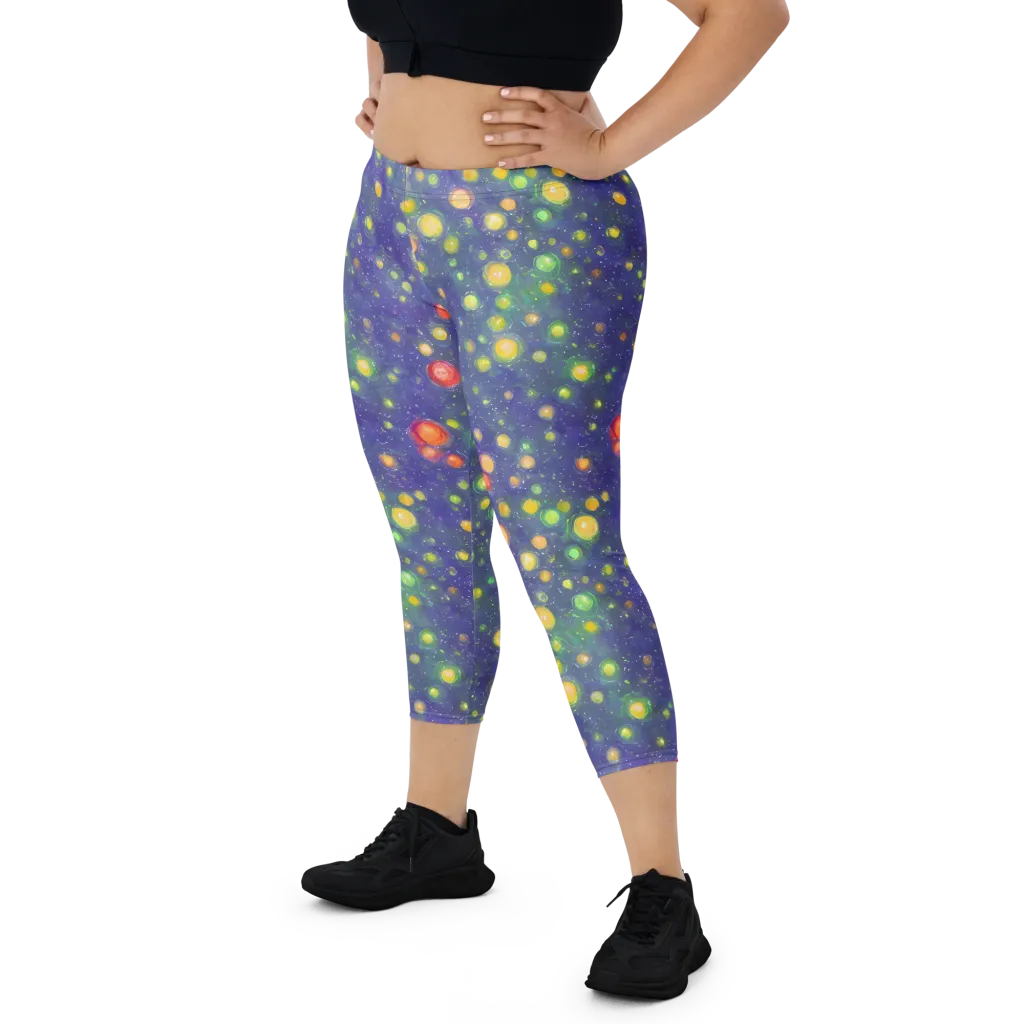 Luminous Nebula on Capri Leggings — Front