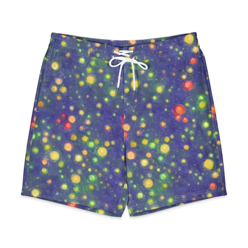 Luminous Nebula on a Men's Board Shorts