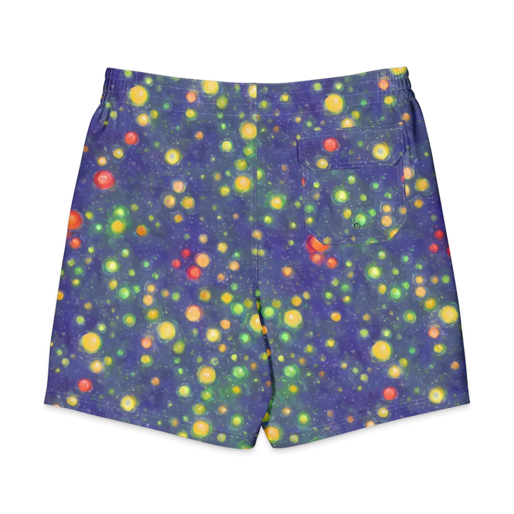 Luminous Nebula on Men's Board Shorts — Back