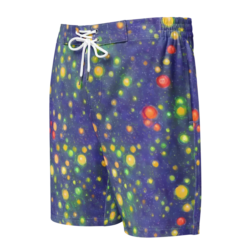 Luminous Nebula on Men's Board Shorts — Front