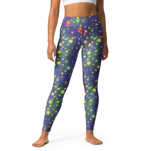 Luminous Nebula on a Yoga Leggings