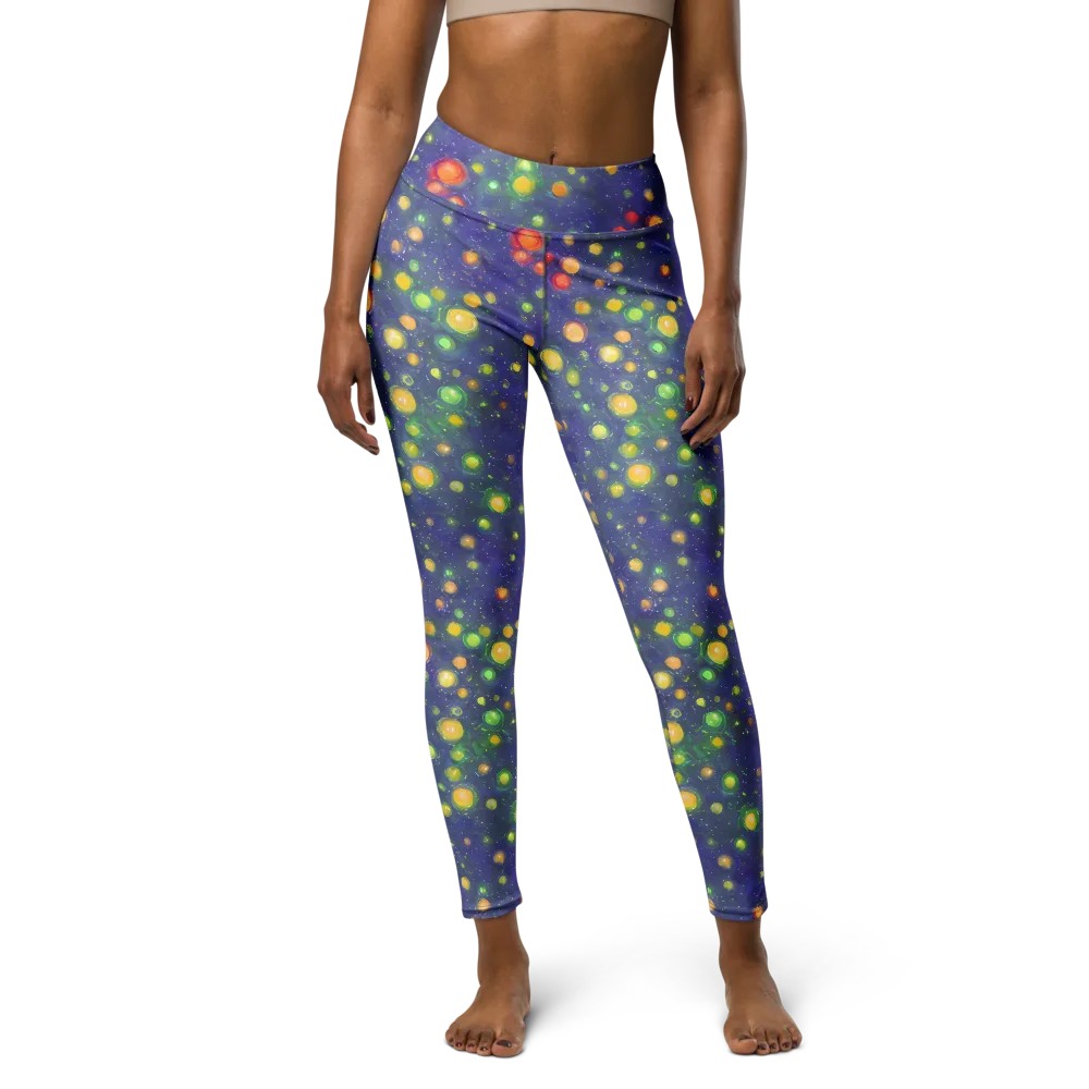 Luminous Nebula on Yoga Leggings — Front