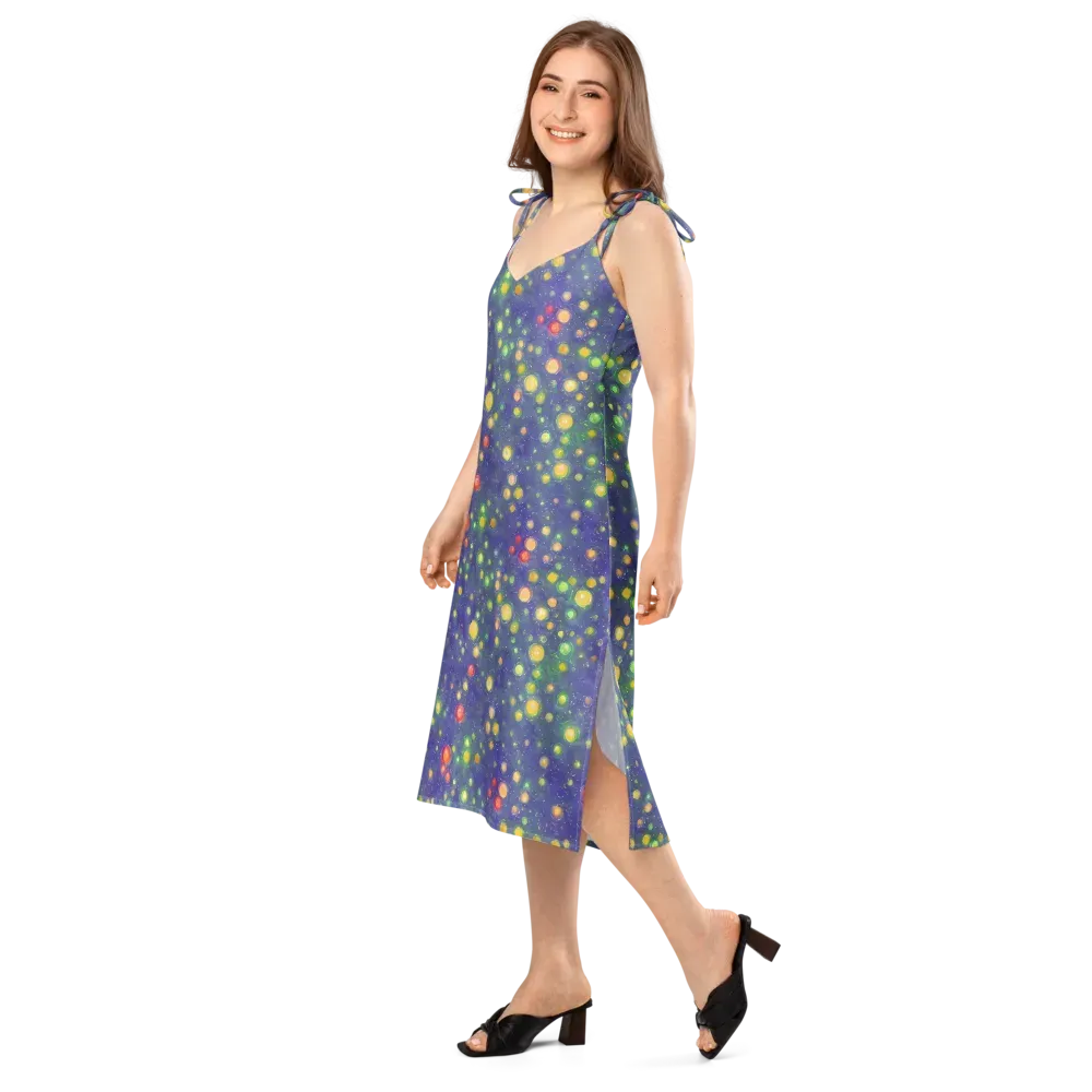 Luminous Nebula on Slip Dress — Left Front