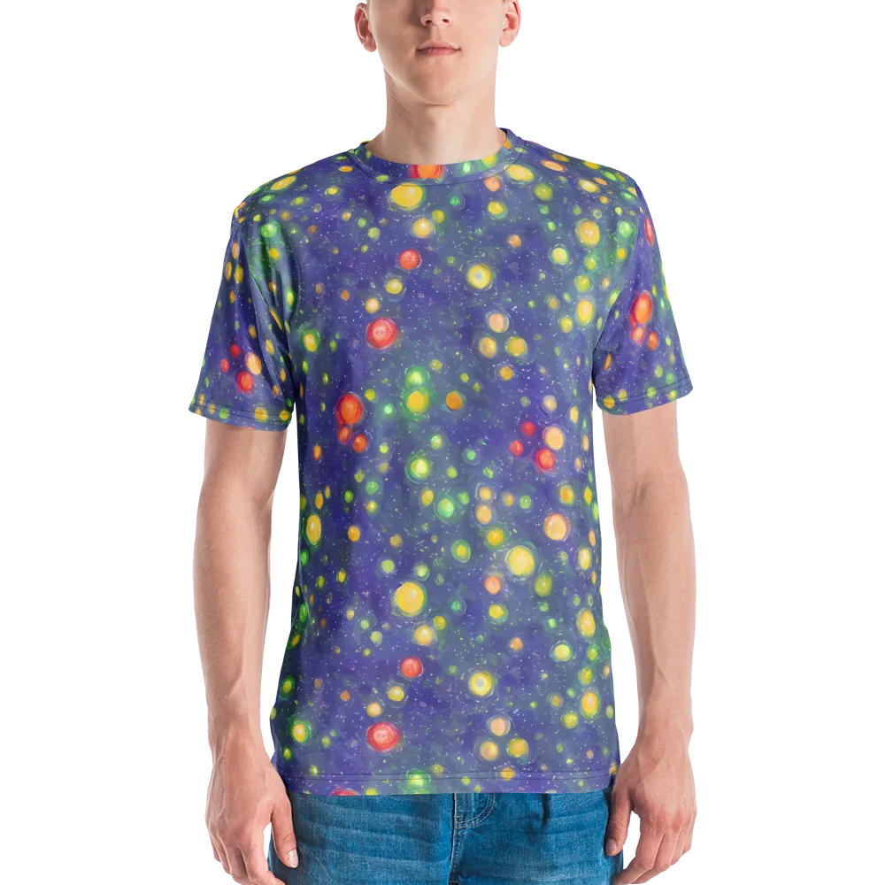 Luminous Nebula on Men's Crew Neck T-Shirt — Front