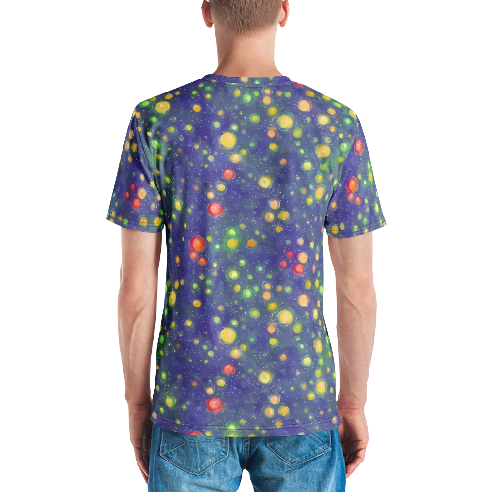 Luminous Nebula on Men's Crew Neck T-Shirt — Back