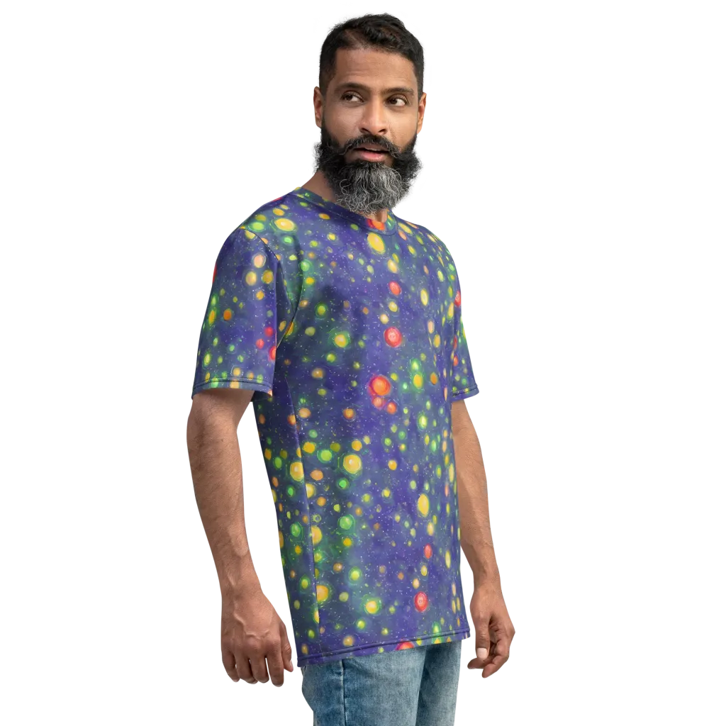 Luminous Nebula on Men's Crew Neck T-Shirt — Right