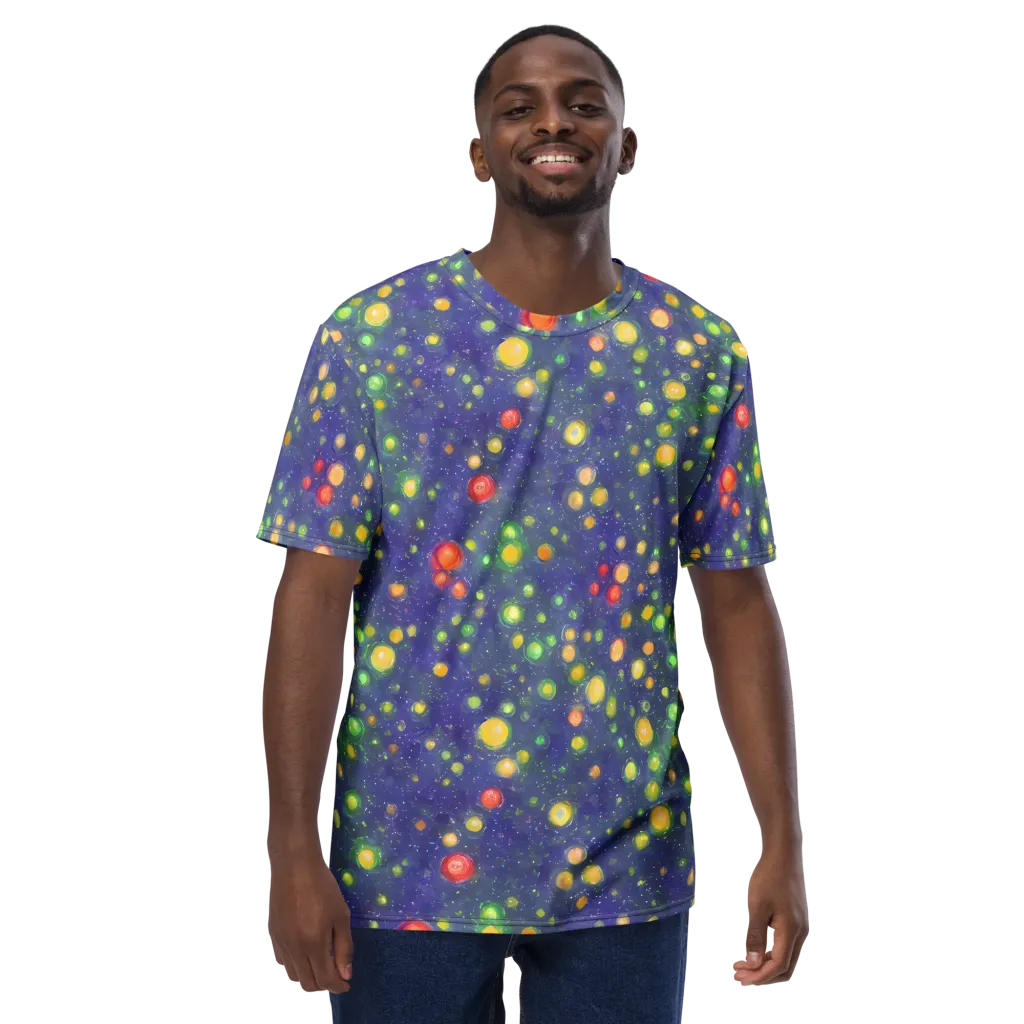 Luminous Nebula on Men's Crew Neck T-Shirt — Front