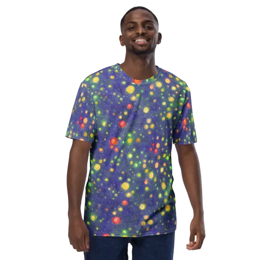 Luminous Nebula on a Men's Crew Neck T-Shirt