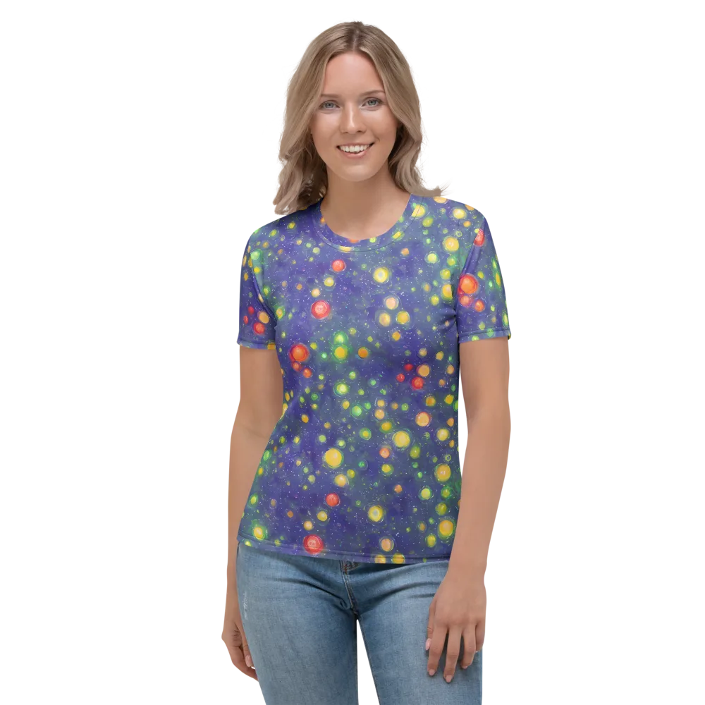 Luminous Nebula on Women's Crew Neck T-Shirt — Front