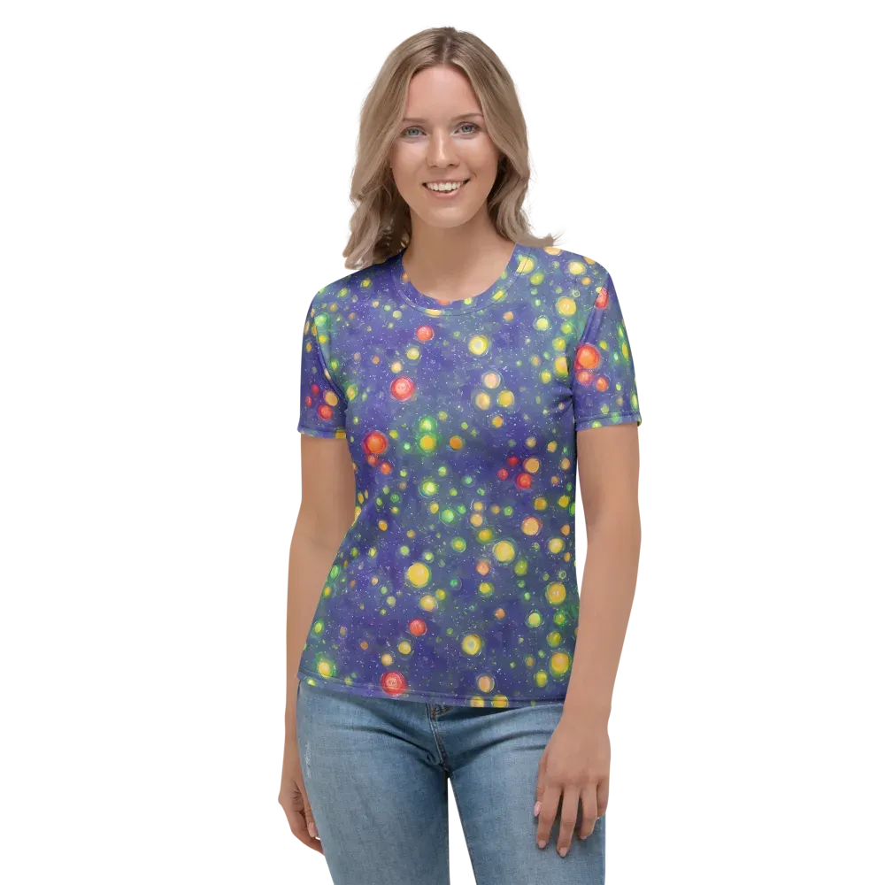 Luminous Nebula on Women's Crew Neck T-Shirt — Front