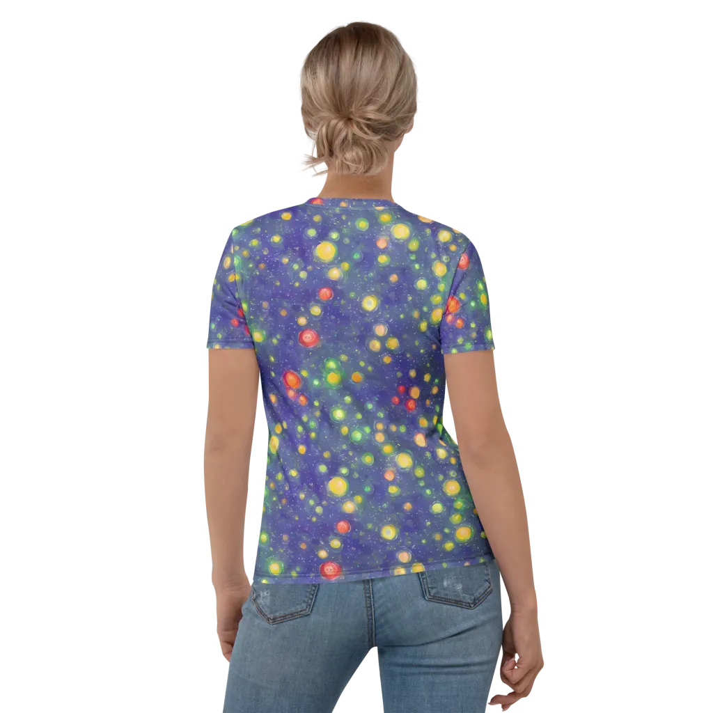 Luminous Nebula on Women's Crew Neck T-Shirt — Back