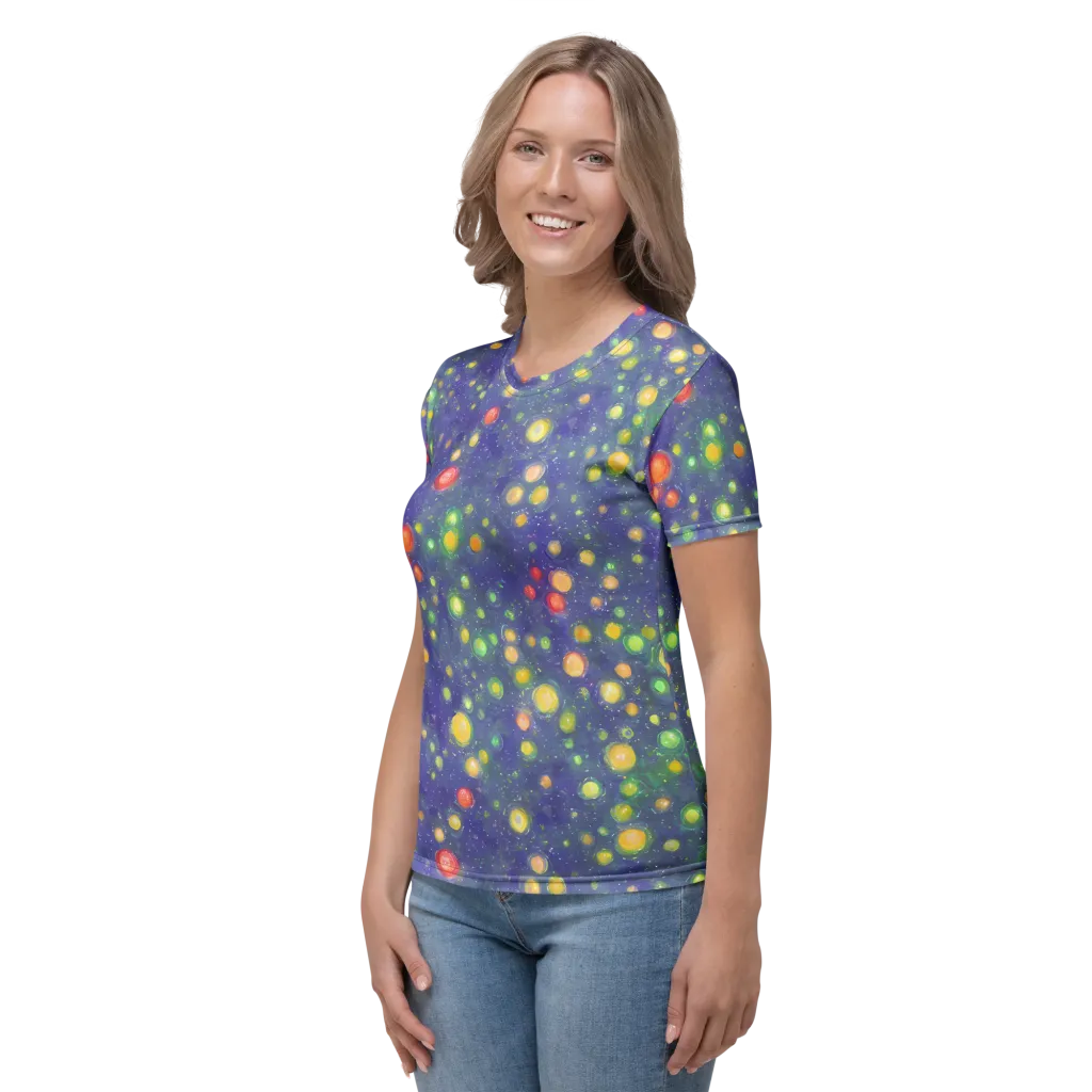 Luminous Nebula on Women's Crew Neck T-Shirt — Left