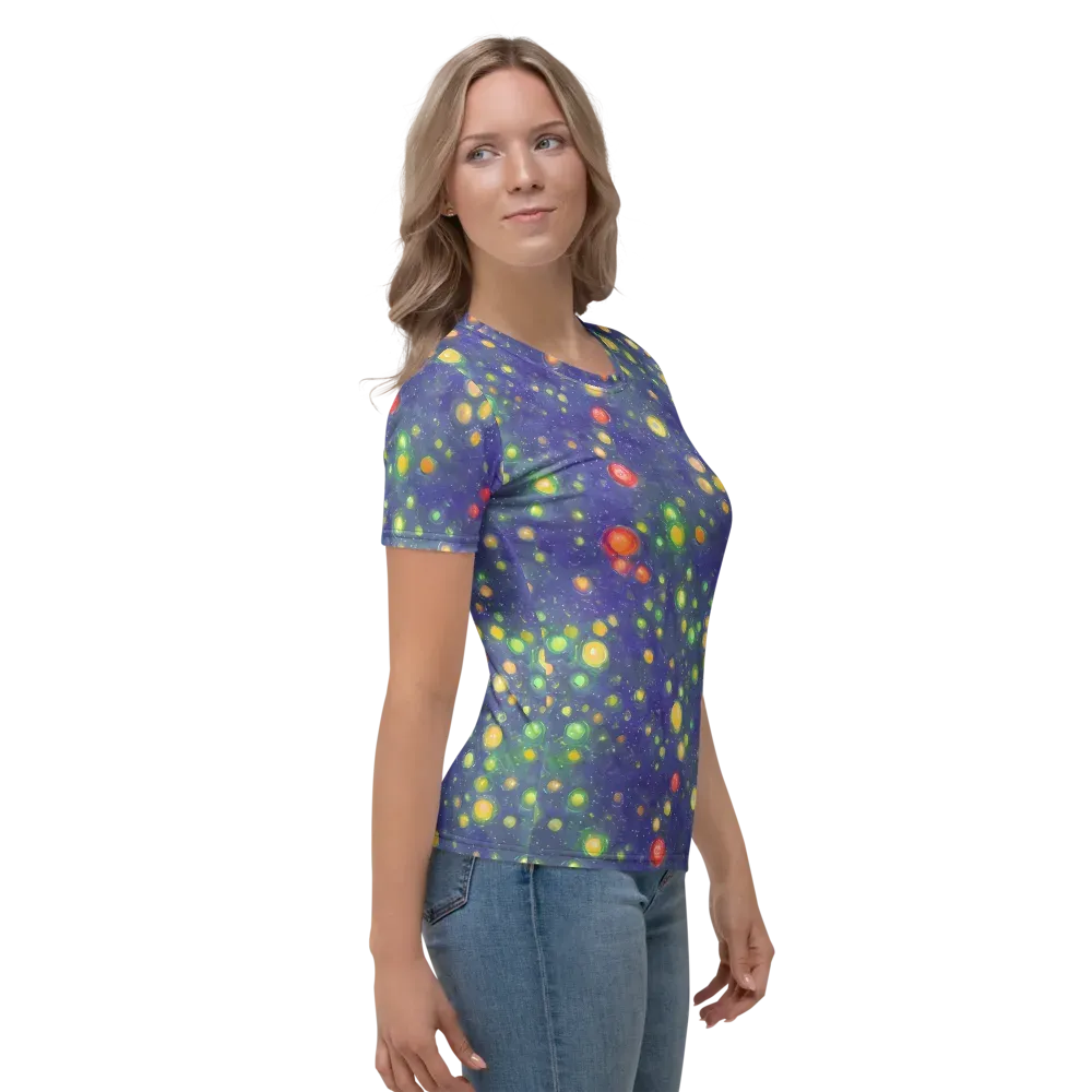 Luminous Nebula on Women's Crew Neck T-Shirt — Right