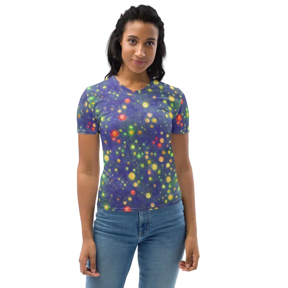 Luminous Nebula on Women's Crew Neck T-Shirt — Front