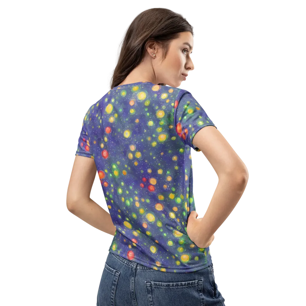 Luminous Nebula on Women's Crew Neck T-Shirt — Back