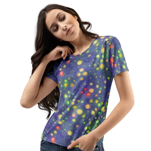 Luminous Nebula on a Women's Crew Neck T-Shirt