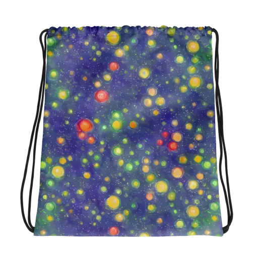 Luminous Nebula on a Drawstring Bag