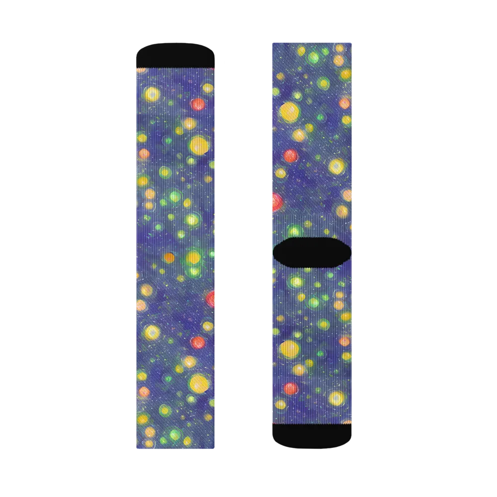 Luminous Nebula on Socks — Left Sock