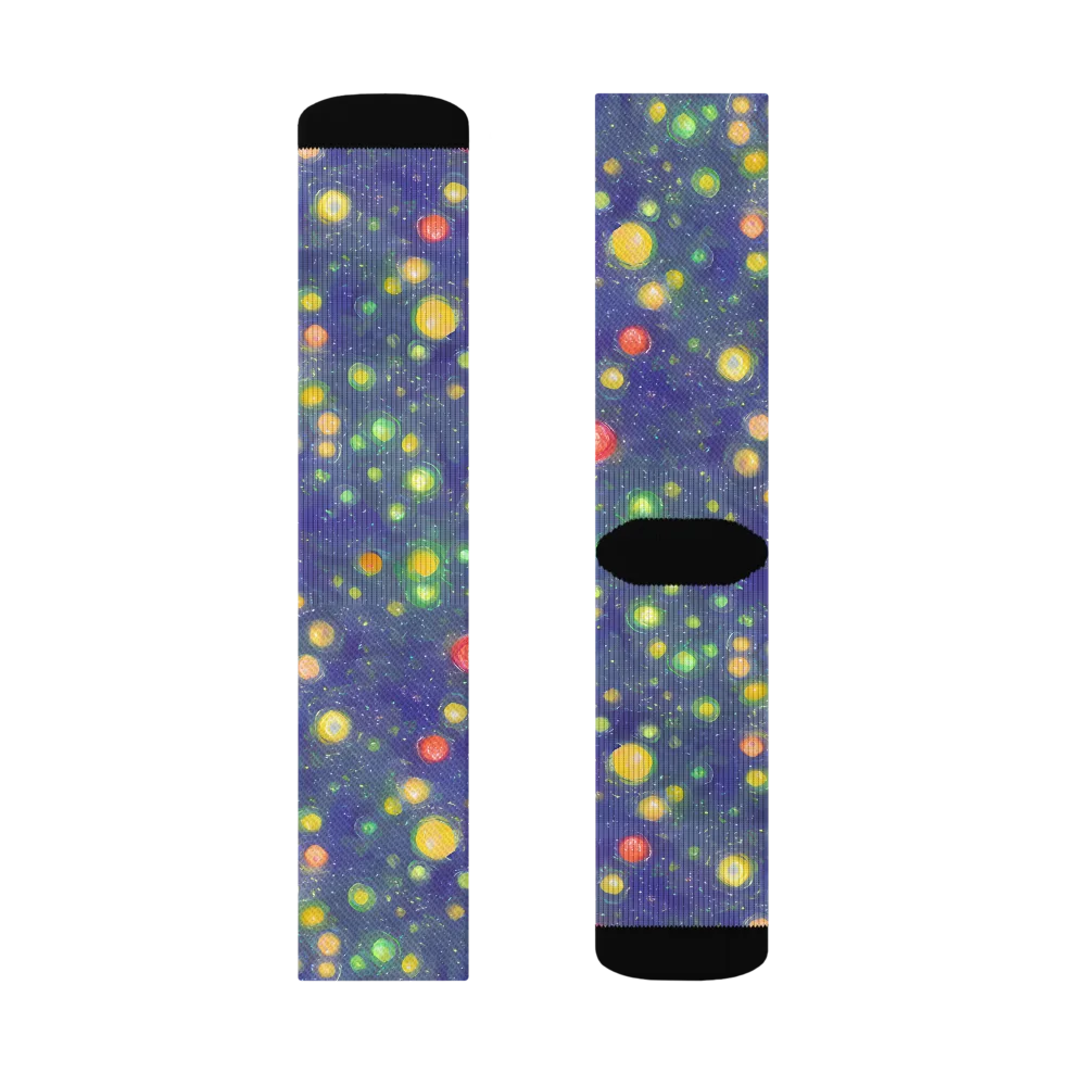 Luminous Nebula on Socks — Right Sock