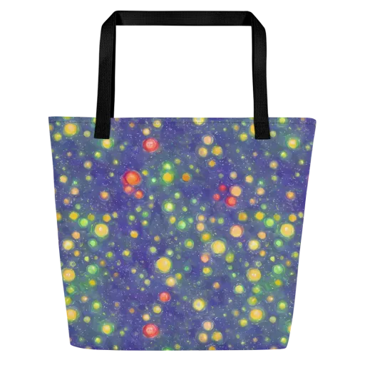 Luminous Nebula on a Large Tote Bag W/ Pocket