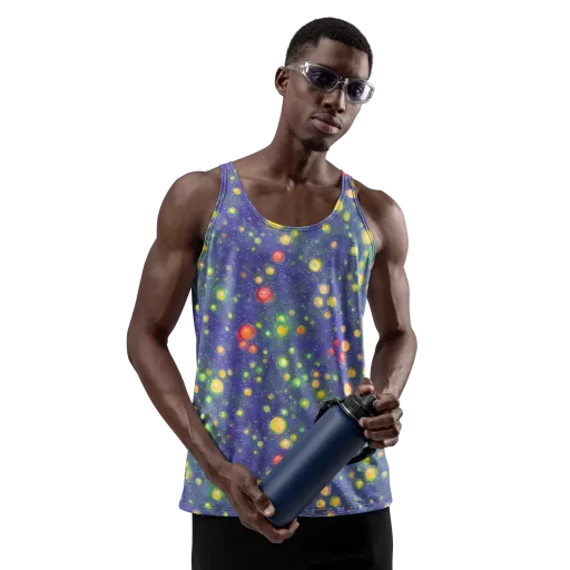Luminous Nebula on a Men's Tank Top