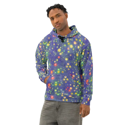 Luminous Nebula on a Cotton Hoodie