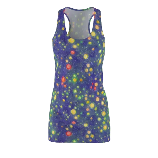 Luminous Nebula on a Racerback Dress