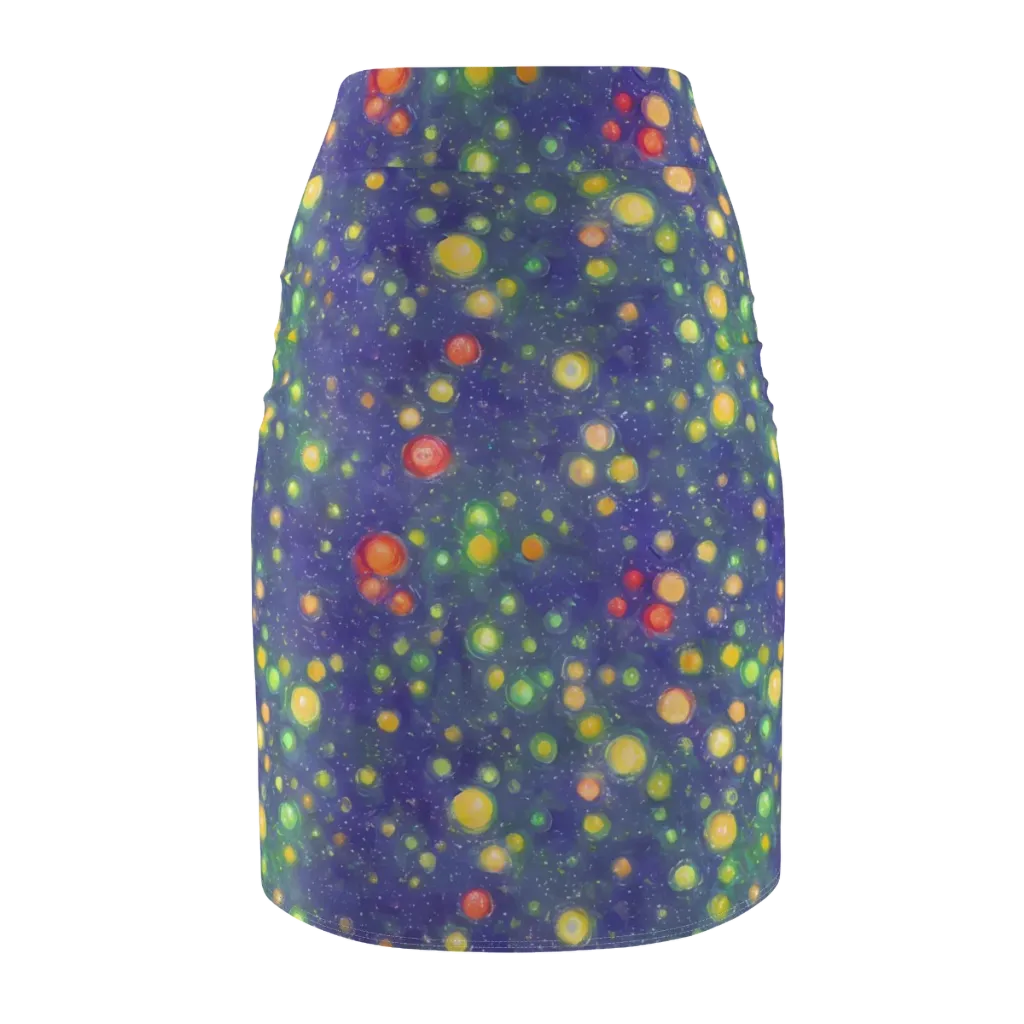 Luminous Nebula on Pencil Skirt — Back