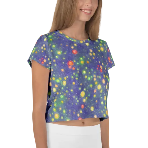 Luminous Nebula on a Crop Tee