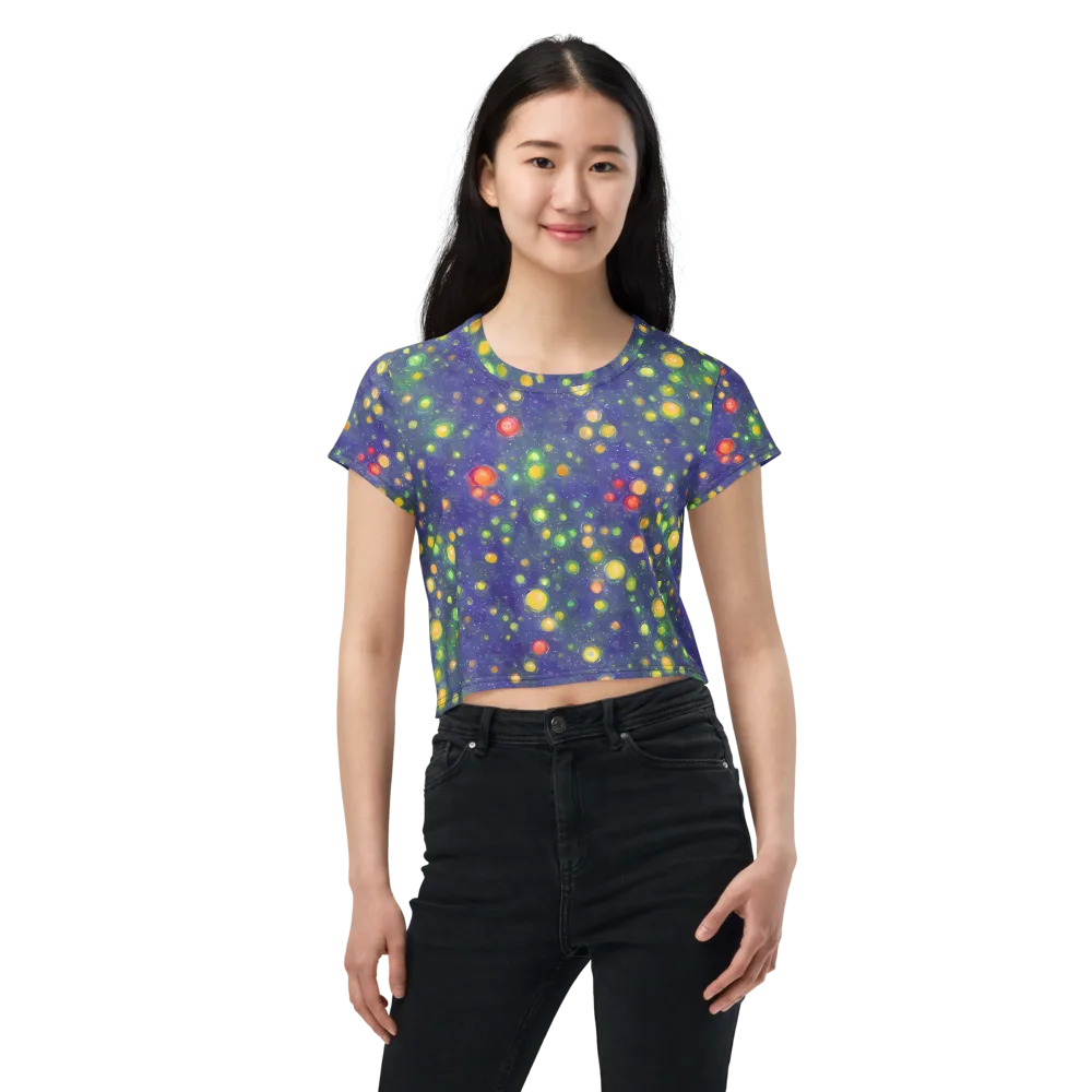Luminous Nebula on Crop Tee — Front