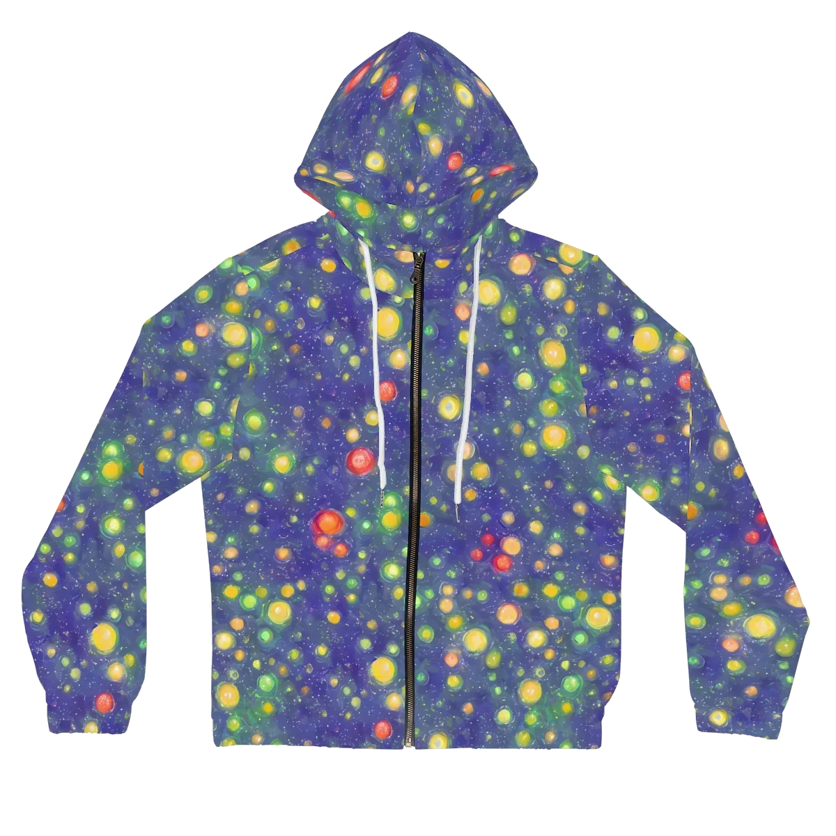 Luminous Nebula on Women's Full-Zip Hoodie — Front