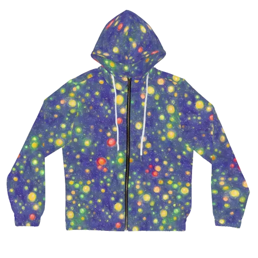 Luminous Nebula on a Women's Full-Zip Hoodie
