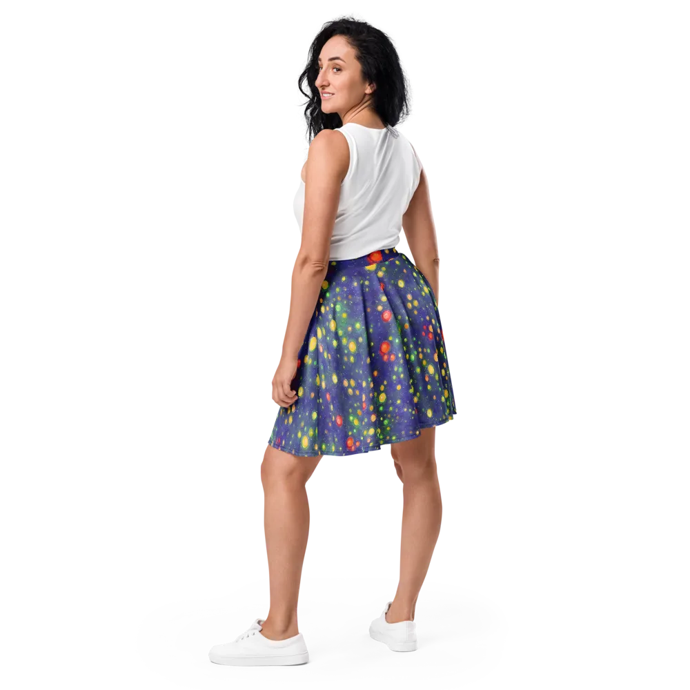 Luminous Nebula on Skater Skirt — Back