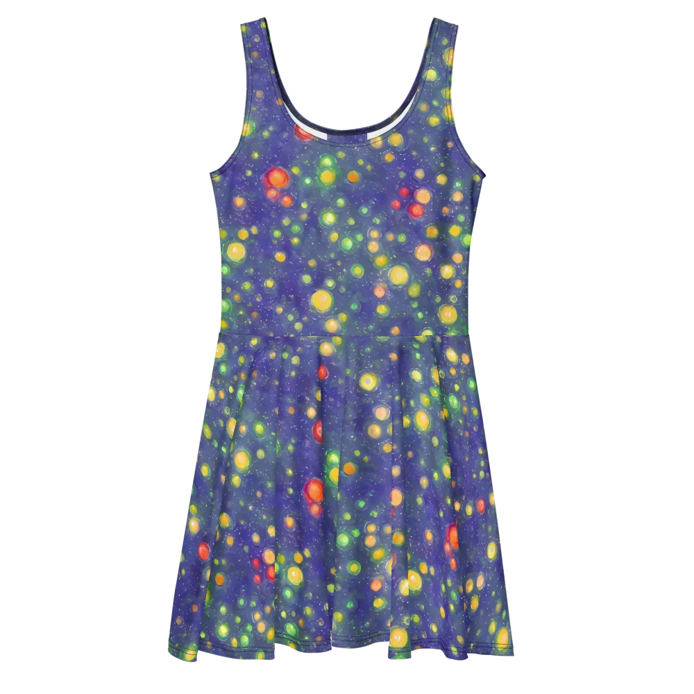 Luminous Nebula on Skater Dress — Front