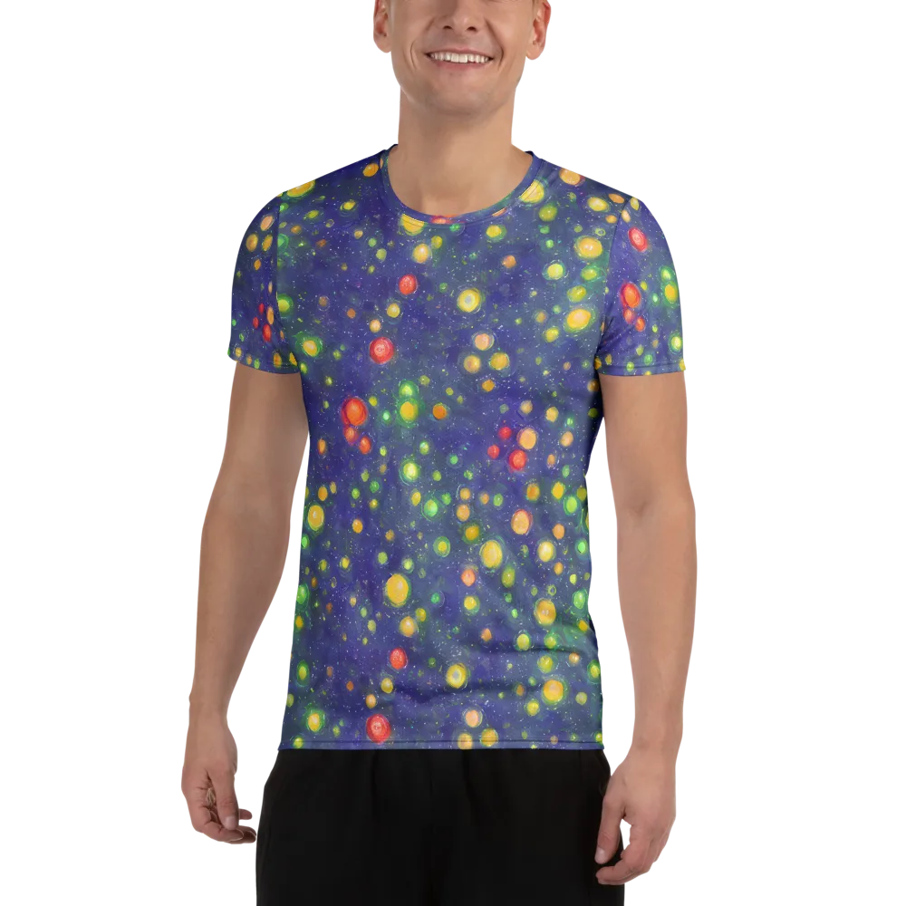 Luminous Nebula on Men's Athletic T-Shirt — Front