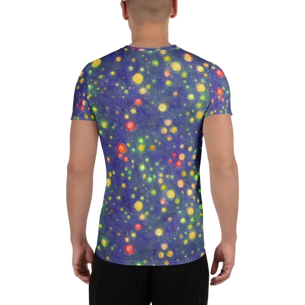 Luminous Nebula on Men's Athletic T-Shirt — Back