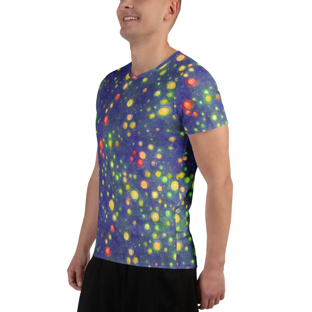 Luminous Nebula on Men's Athletic T-Shirt — Left