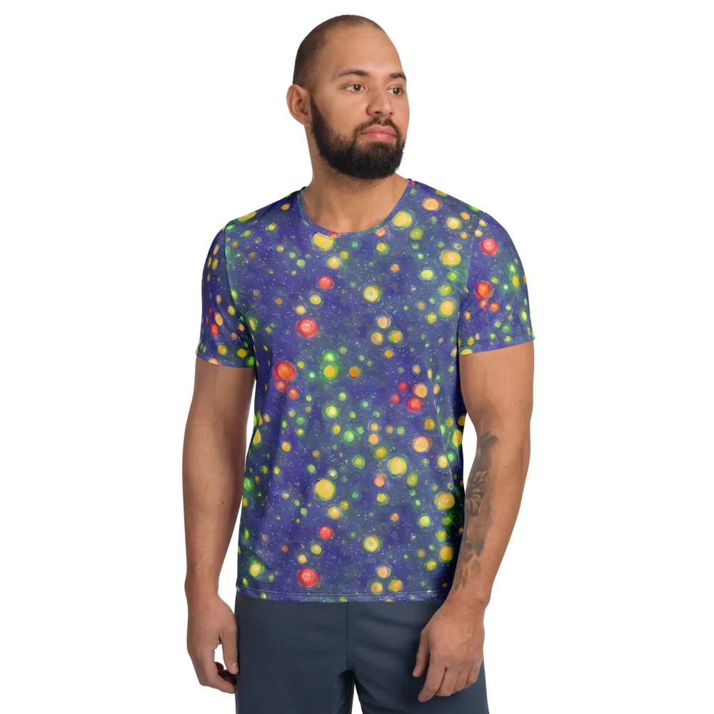 Luminous Nebula on Men's Athletic T-Shirt — Front